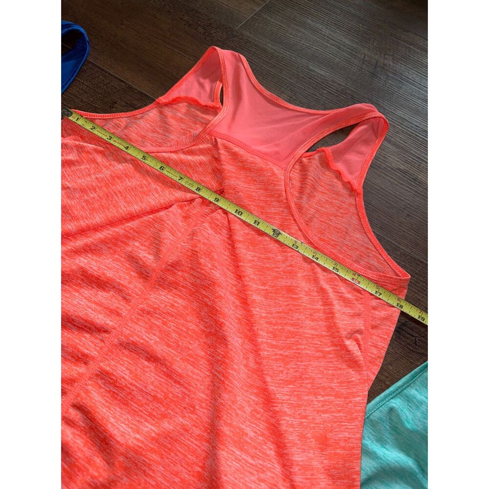 Lot of 3 Size Large EUC Like New active racerback tanks Royal Orange Green - Picture 9 of 16